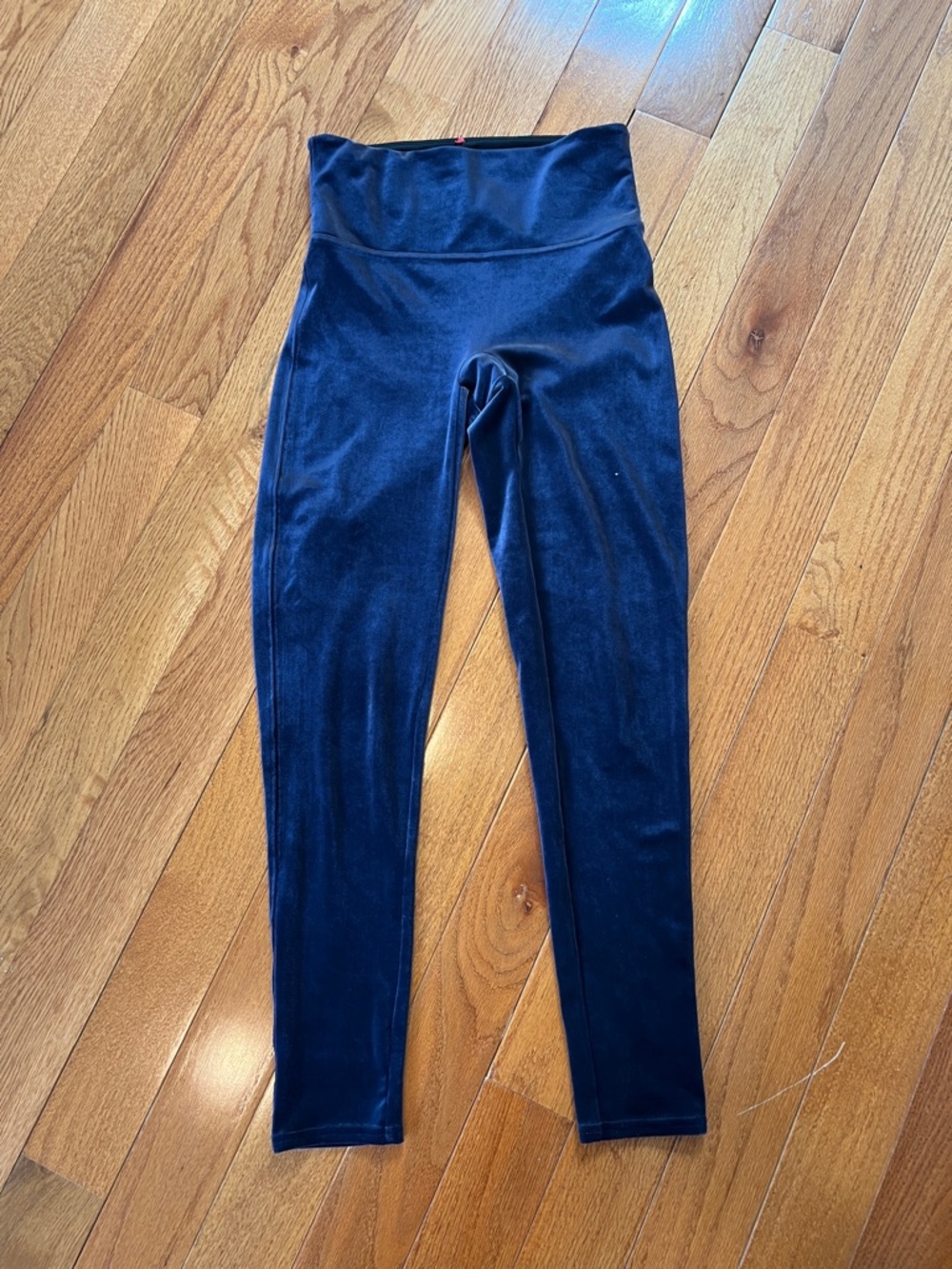 SPANX Navy Velvet High-Waist Leggings